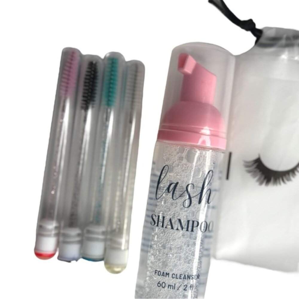lash shampoo eyelash Extension Cleaning - Foaming Cleanser, Brushes - Picture 4 of 14